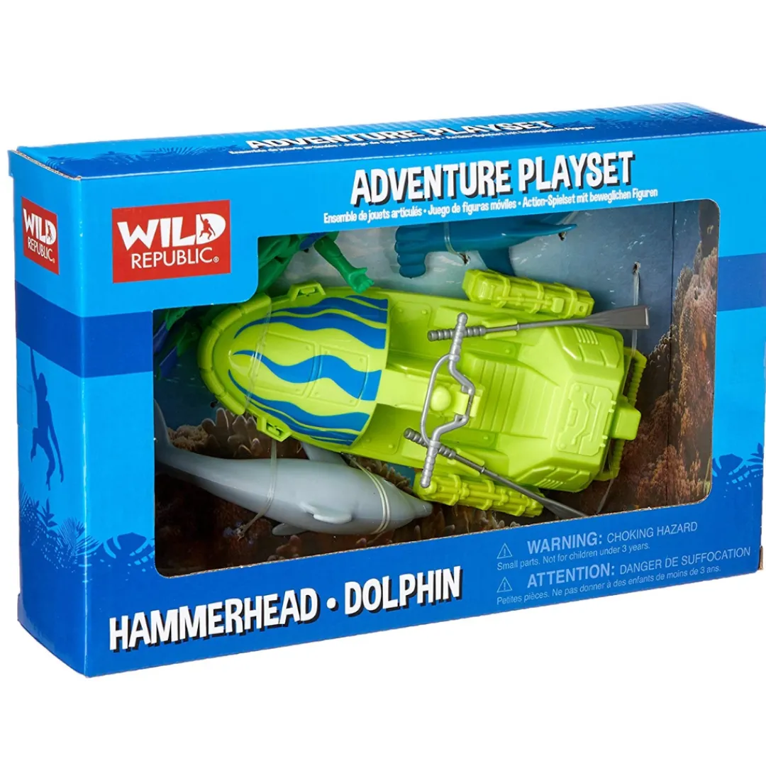 Butterfly Creek Under $100.00 | Under $50.00-Adventure Shark Playset Figurines