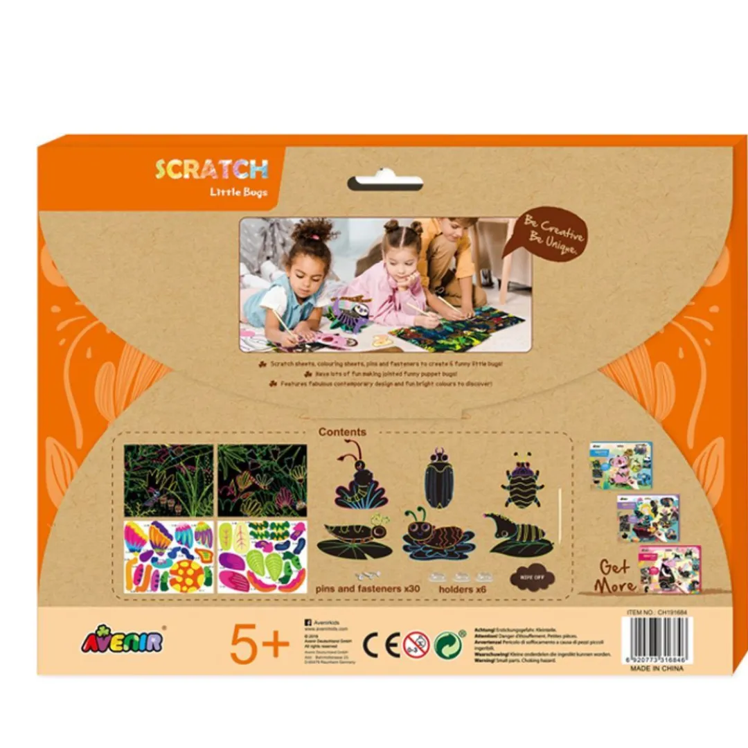 Butterfly Creek Under $100.00 | Under $50.00-Avenir Scratch Joint Puppets Activity - Little Bugs