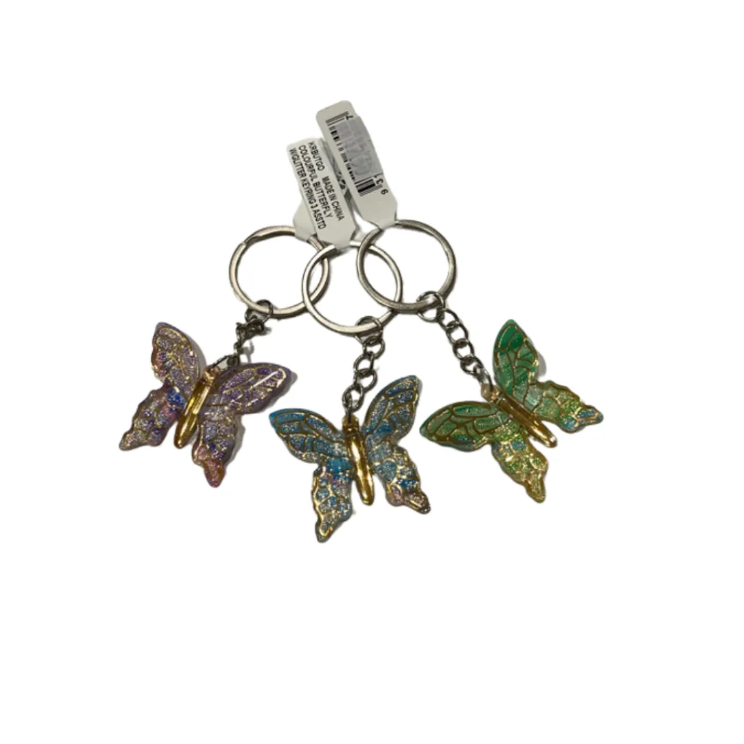 Butterfly Creek Butterflies | Accessories-Butterfly Glitter Keyring | Butterfly Key Ring |