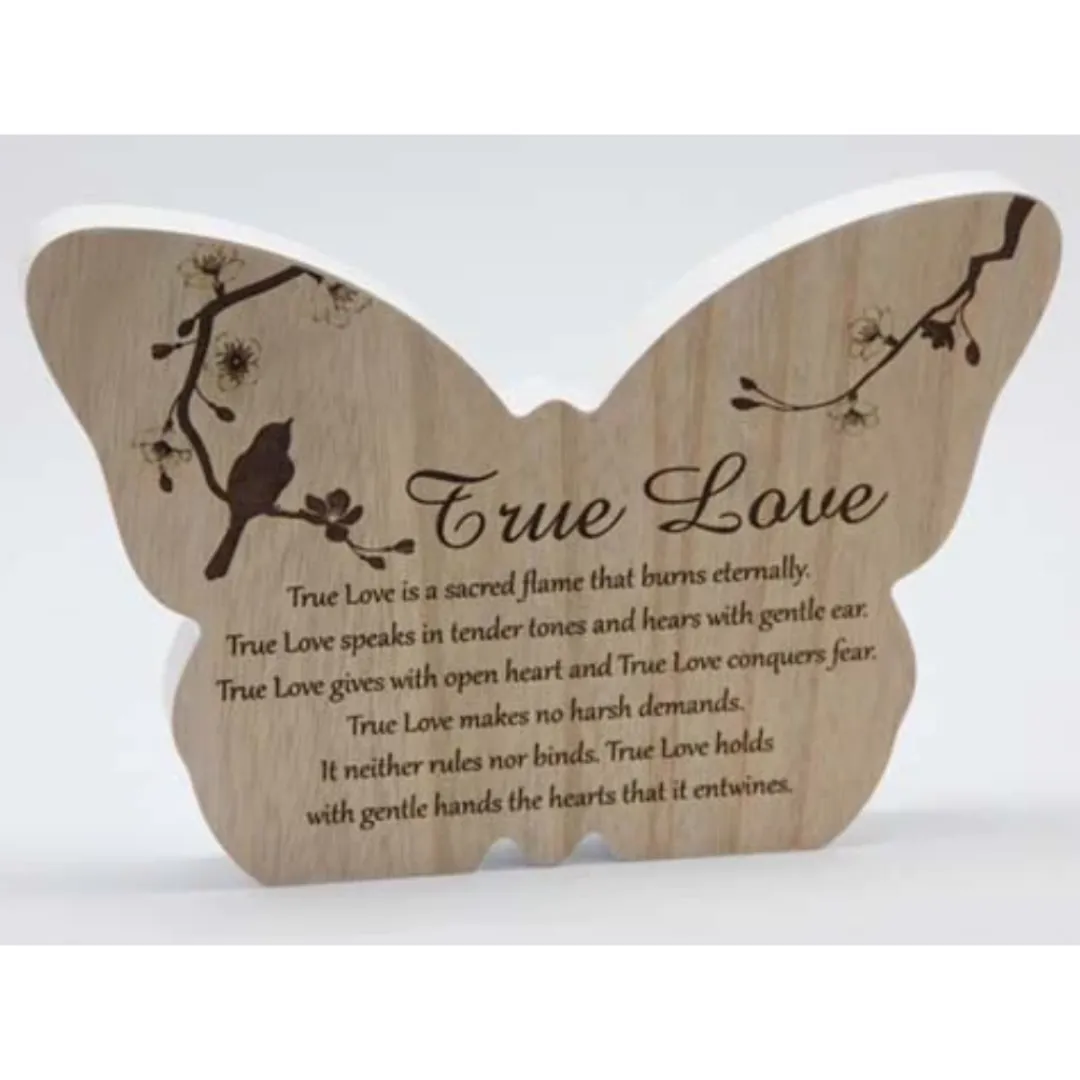 Butterfly Creek Butterflies | Under $100.00-Butterfly Plaque - True Love | Butterfly Plaque |