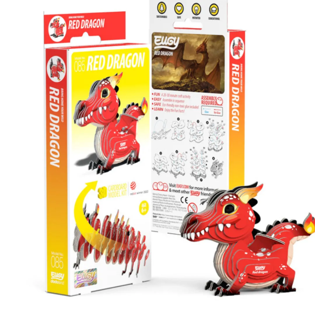 Butterfly Creek Mythical Creatures | Under $100.00-Dodo Red Dragon 3D Cardboard Model