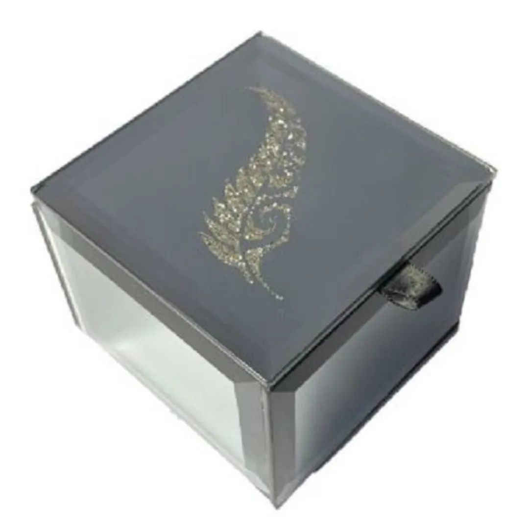 Butterfly Creek New Zealand | Under $100.00-Fern Mini Trinket Box | Glass Trinket Box |