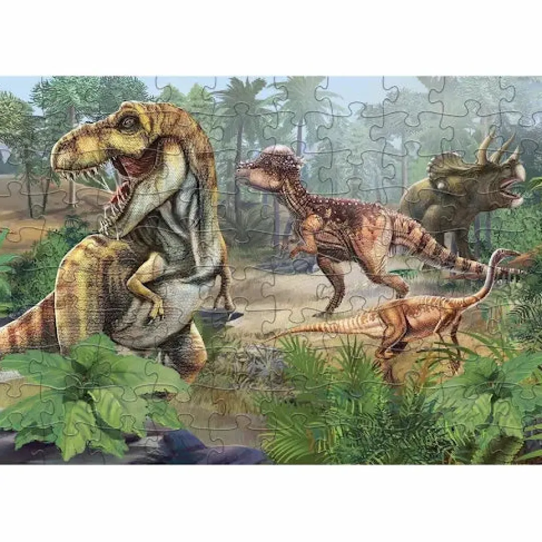 Butterfly Creek Dinosaurs | Under $100.00-100PC Cube Jigsaw Dino