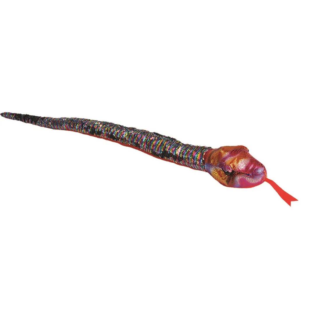 Butterfly Creek Snakes | Under $100.00-Sequin Snake Plush - Rainbow