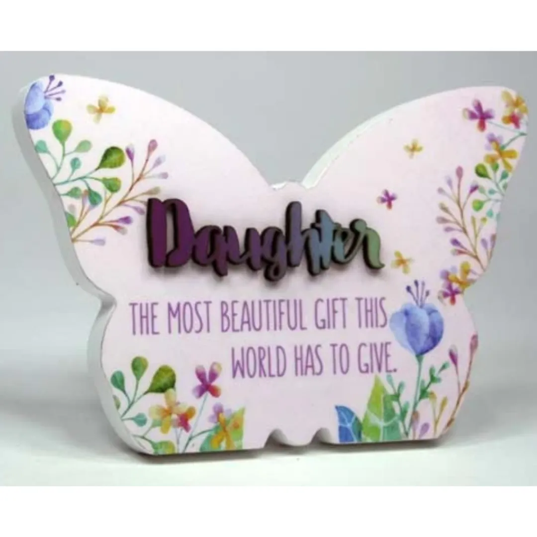 Butterfly Creek Butterflies | Under $100.00-Spring Butterfly Plaque - Daughter | Butterfly Plaque |