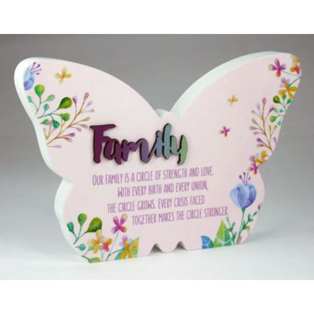 Butterfly Creek Butterflies | Under $100.00-Spring Butterfly Plaque - Family | Butterfly Plaque |
