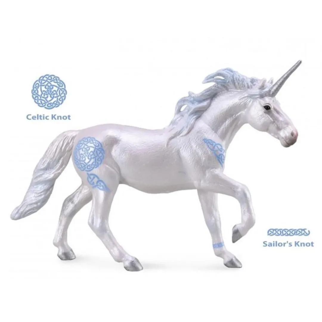Butterfly Creek Mythical Creatures | Unicorns-Unicorn Blue Stallion Figurine - CollectaA