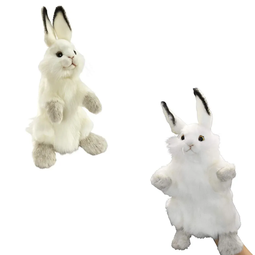 Butterfly Creek Farmyard | Under $100.00-White Bunny Puppet Soft Toy | Animal Puppets |