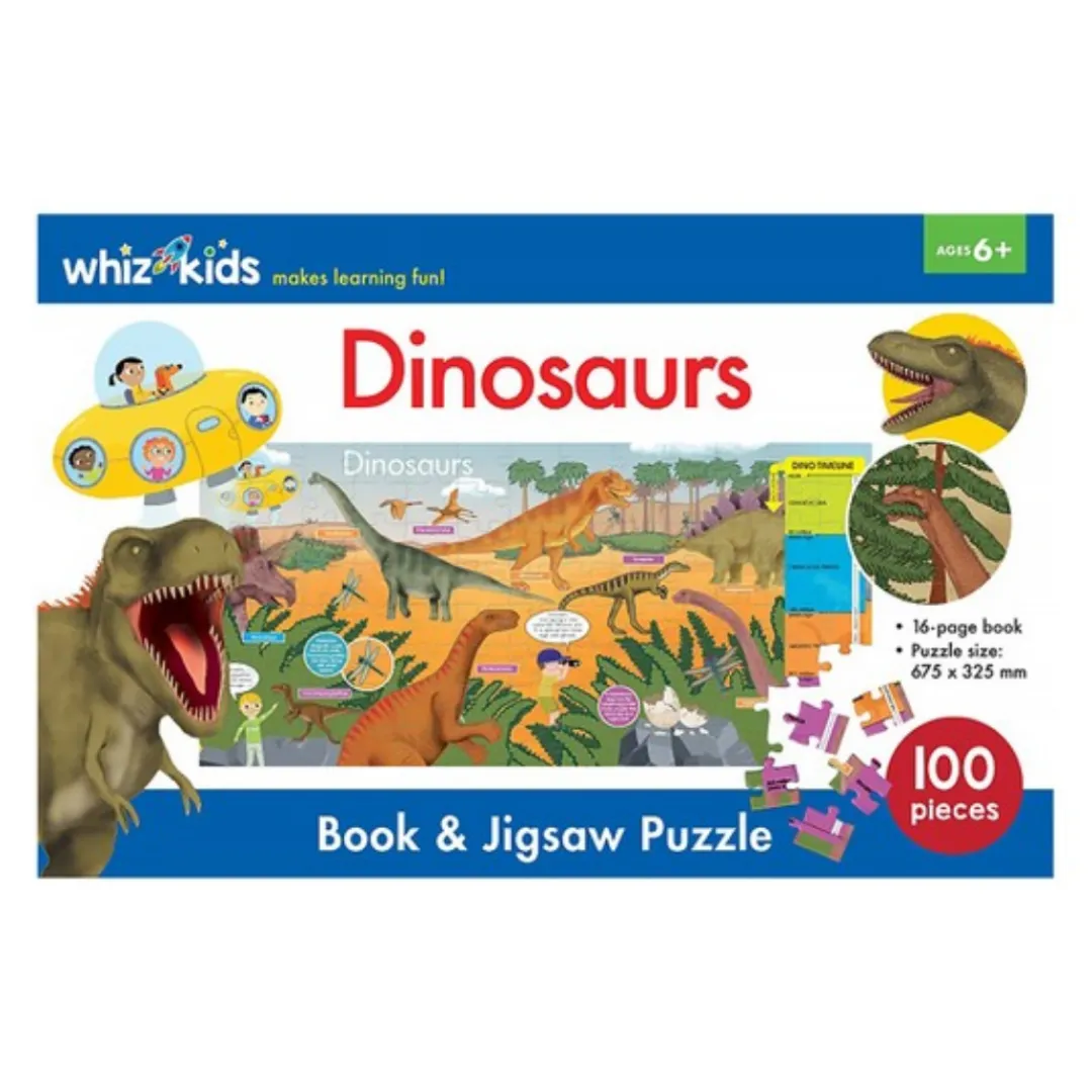 Butterfly Creek Under $100.00 | Under $50.00-WhizKids Book & Jigsaw Dino