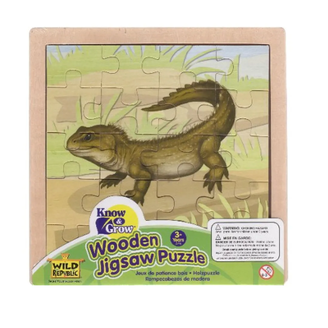 Butterfly Creek New Zealand | Under $100.00-Wooden Tuatara Puzzle | Tuatara Puzzle |